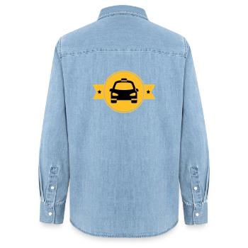 Taxi - Chemise en denim femme bio Stanley/Stella - bleu clair délavé - Dos - AI Model Female 172 light (172cm)
