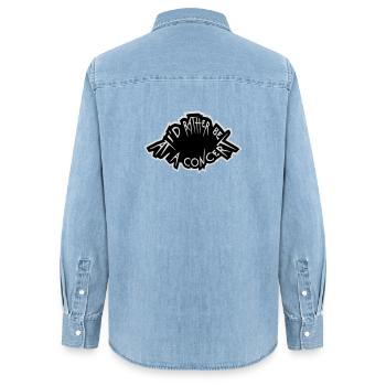 I'd Rather Be At A Concert Lustig Musik Konzert - Women’s Organic Denim Shirt by Stanley/Stella - light wash - Back - AI Model Female 172 light (172cm)
