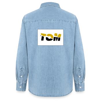 Tom - Chemise en denim femme bio Stanley/Stella - bleu clair délavé - Dos - AI Model Female 172 light (172cm)