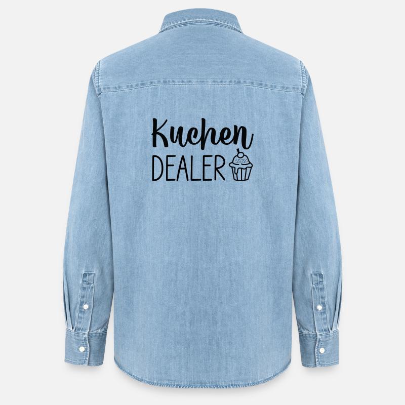 Kuchen Cupcake Script Logo - Women’s Organic Denim Shirt by Stanley/Stella - light wash