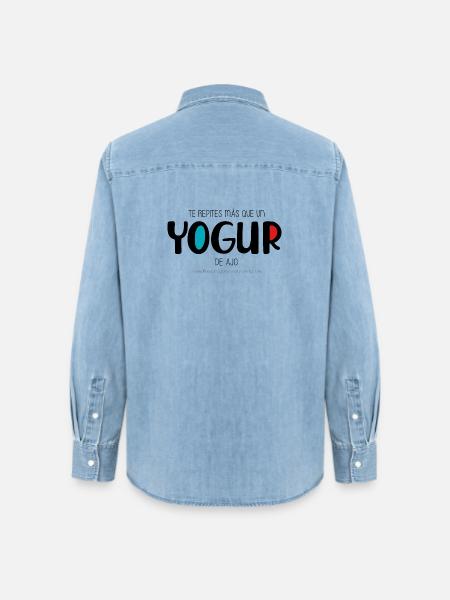 Knoblauch-Joghurt - Frauen Jeanshemd Organic von Stanley/Stella - verwaschenes Hellblau