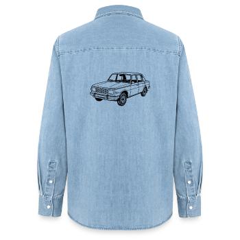 Wartburg 353 - Women’s Organic Denim Shirt by Stanley/Stella - light wash - Back - AI Model Female 172 light (172cm)