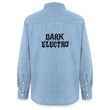 électro sombre - Chemise en denim femme bio Stanley/Stella - bleu clair délavé - Dos - AI Model Female 172 light (172cm)