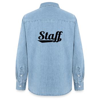 2541614 127337063 STAFF - Chemise en denim femme bio Stanley/Stella - bleu clair délavé - Dos - AI Model Female 172 light (172cm)