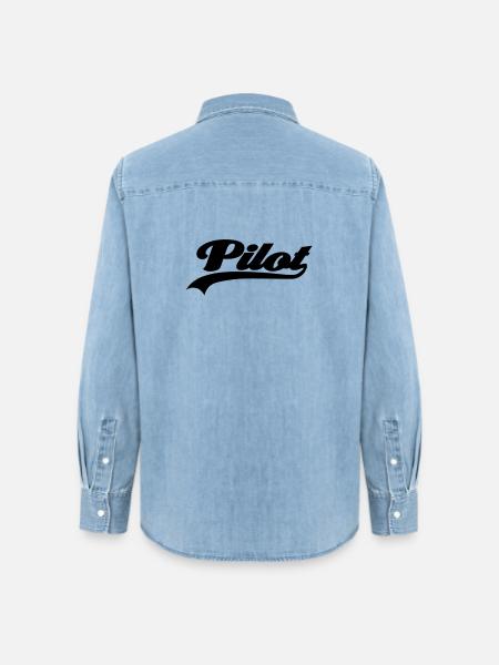 pilot - Frauen Jeanshemd Organic von Stanley/Stella - verwaschenes Hellblau