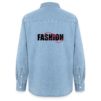 Fashion - Chemise en denim femme bio Stanley/Stella - bleu clair délavé - Dos - AI Model Female 172 light (172cm)