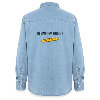 Baguette - Women’s Organic Denim Shirt by Stanley/Stella - light wash - Back - AI Model Female 172 light (172cm)
