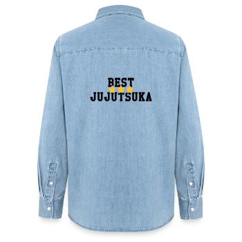 Jujutsu / Ju-jitsu / Jūjutsu / Kampfkünste / Kampf - Frauen Jeanshemd Organic von Stanley/Stella - verwaschenes Hellblau - Hinten - AI Model Female 172 light (172cm)