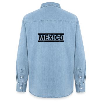 Mexique - Chemise en denim femme bio Stanley/Stella - bleu clair délavé - Dos - AI Model Female 172 light (172cm)