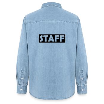 Staff - Women’s Organic Denim Shirt by Stanley/Stella - light wash - Back - AI Model Female 172 light (172cm)