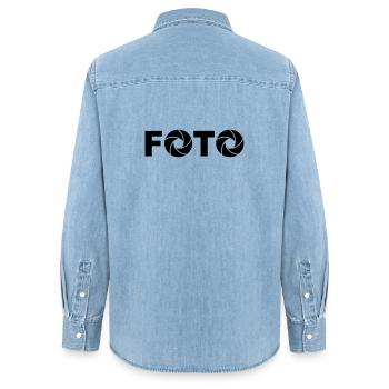 2541614 128910893 foto - Frauen Jeanshemd Organic von Stanley/Stella - verwaschenes Hellblau - Hinten - AI Model Female 172 light (172cm)