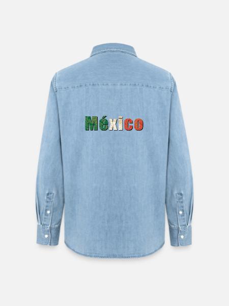 México - Frauen Jeanshemd Organic von Stanley/Stella - verwaschenes Hellblau