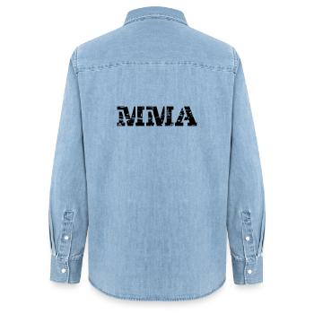 Le MMA - Chemise en denim femme bio Stanley/Stella - bleu clair délavé - Dos - AI Model Female 172 light (172cm)