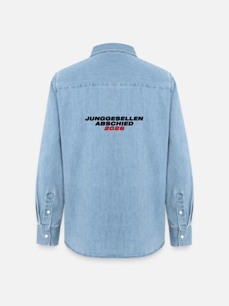 Junggesellen Abschied 2026 Jga - Frauen Jeanshemd Organic von Stanley/Stella - verwaschenes Hellblau
