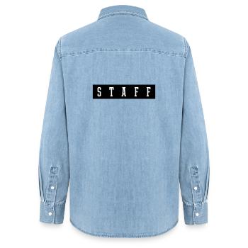 Staff - Women’s Organic Denim Shirt by Stanley/Stella - light wash - Back - AI Model Female 172 light (172cm)