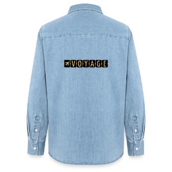 Voyage - Chemise en denim femme bio Stanley/Stella - bleu clair délavé - Dos - AI Model Female 172 light (172cm)
