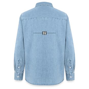 2026 Linie - Frauen Jeanshemd Organic von Stanley/Stella - verwaschenes Hellblau - Hinten - AI Model Female 172 light (172cm)