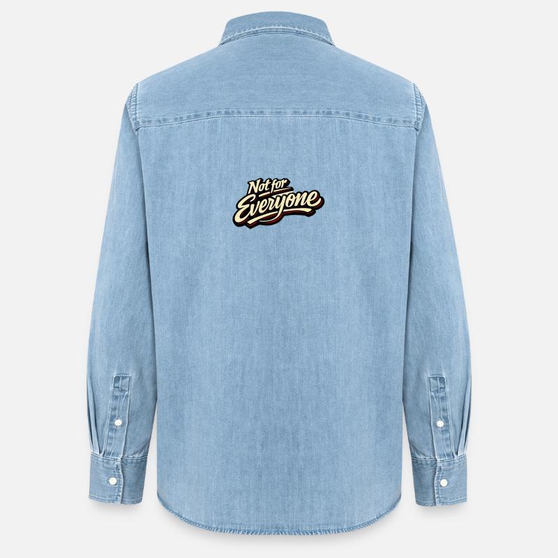 Not for Everyone Retro Script Tee - Frauen Jeanshemd Organic von Stanley/Stella - verwaschenes Hellblau