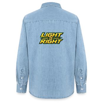 Light is right - Chemise en denim femme bio Stanley/Stella - bleu clair délavé - Dos - AI Model Female 172 light (172cm)