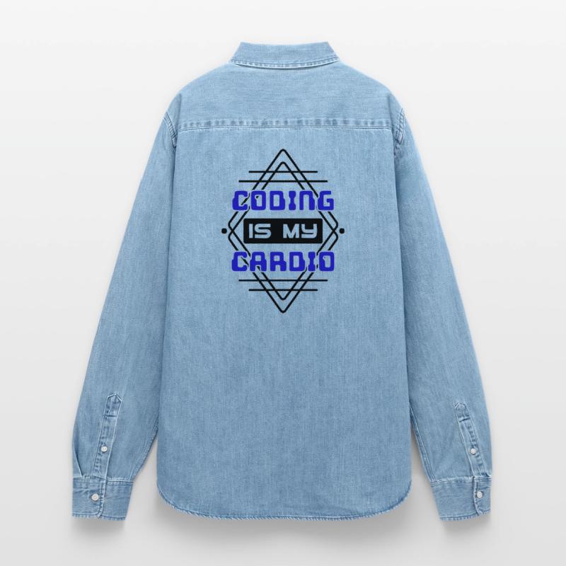 Cooler Spruch Developer Coden Programmierer Code Frauen Jeanshemd Organic von Stanley/Stella