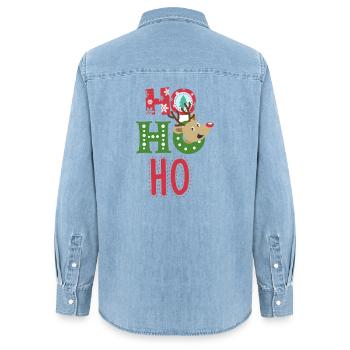HOHOHO mon cher - Chemise en denim femme bio Stanley/Stella - bleu clair délavé - Dos - AI Model Female 172 light (172cm)