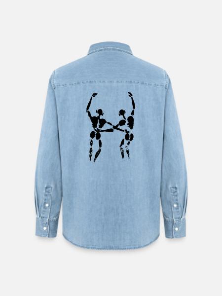 Freunde - Frauen Jeanshemd Organic von Stanley/Stella - verwaschenes Hellblau