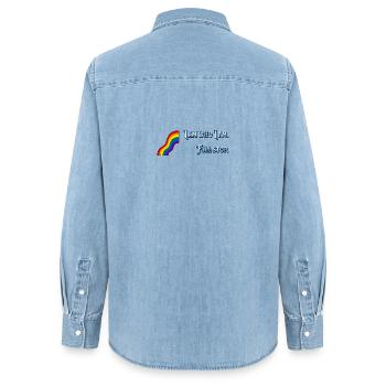 Ich bin, was ich bin - Frauen Jeanshemd Organic von Stanley/Stella - verwaschenes Hellblau - Hinten - AI Model Female 172 light (172cm)
