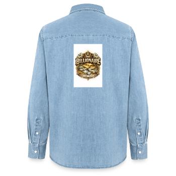 FDCA8CF6-CA34-48B6-909A-5894FB819127 - Frauen Jeanshemd Organic von Stanley/Stella - verwaschenes Hellblau - Hinten - AI Model Female 172 light (172cm)