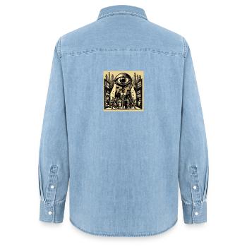 Big Brother - Women’s Organic Denim Shirt by Stanley/Stella - light wash - Back - AI Model Female 172 light (172cm)