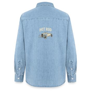 Hot Rod Imprimé Classique - Chemise en denim femme bio Stanley/Stella - bleu clair délavé - Dos - AI Model Female 172 light (172cm)