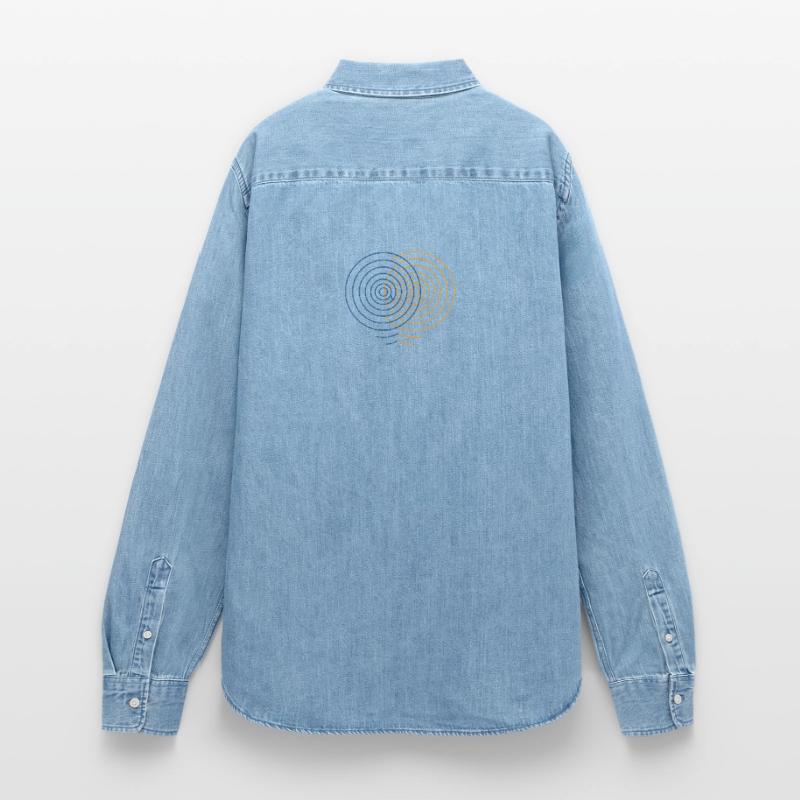 Concentric Interference – Physics Design Women’s Organic Denim Shirt by Stanley/Stella
