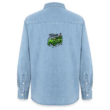 Team Mojito - Chemise en denim femme bio Stanley/Stella - bleu clair délavé - Dos - AI Model Female 172 light (172cm)