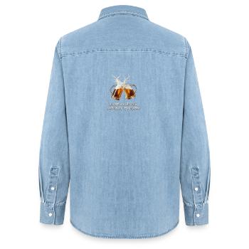 Normandie disign shoping  - Chemise en denim femme bio Stanley/Stella - bleu clair délavé - Dos - AI Model Female 172 light (172cm)