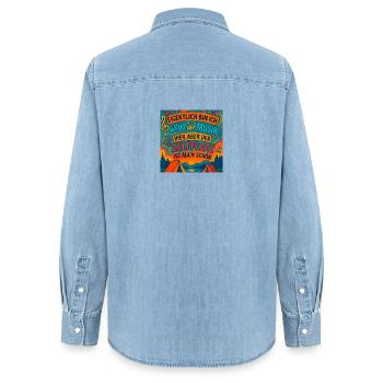 Campsite Melody of Time Out - Women’s Organic Denim Shirt by Stanley/Stella - light wash - Back - AI Model Female 172 light (172cm)