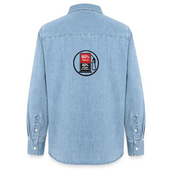60% de taxes - Chemise en denim femme bio Stanley/Stella - bleu clair délavé - Dos - AI Model Female 172 light (172cm)