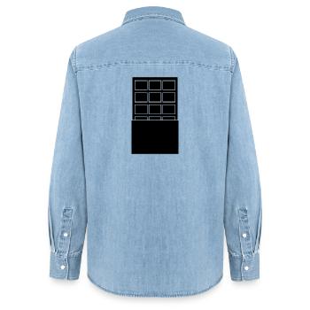 Chocolat - Chemise en denim femme bio Stanley/Stella - bleu clair délavé - Dos - AI Model Female 172 light (172cm)