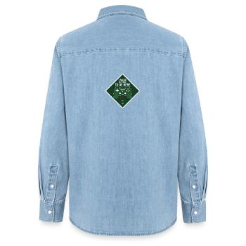 Gamer Break Diamond Logo - Chemise en denim femme bio Stanley/Stella - bleu clair délavé - Dos - AI Model Female 172 light (172cm)
