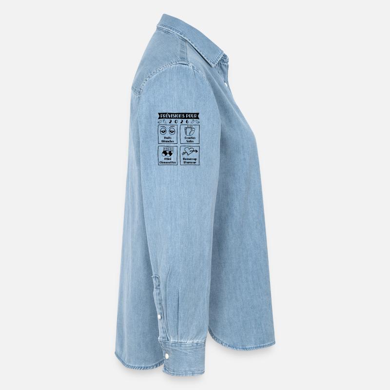 Predictions for 2026, future mama, future dad Women’s Organic Denim Shirt by Stanley/Stella