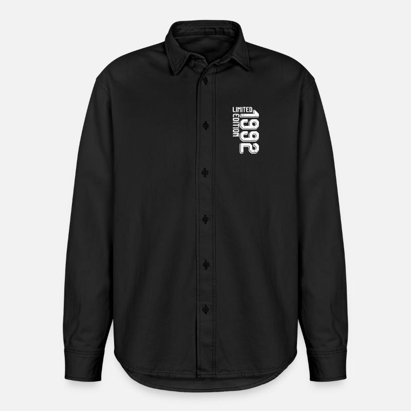 Bloc rétro en édition limitée - Chemise unisexe coupe décontractée bio Stanley/Stella - noir délavé
