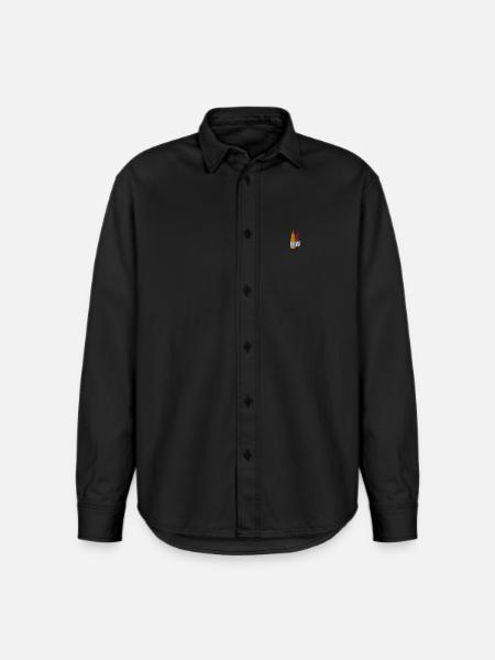 Ketchup and mustard embroidered - Relaxed Fit Unisex Organic Shirt by Stanley/Stella - washed black