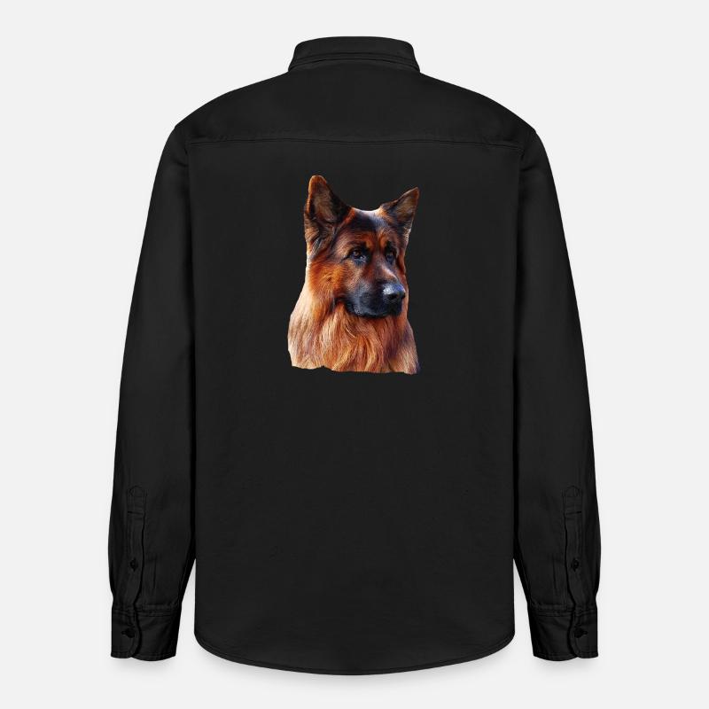 Altdeutscher Schäferhund Deutscher Schäferhund - Relaxed Fit Unisex Organic Hemd von Stanley/Stella - washed Black