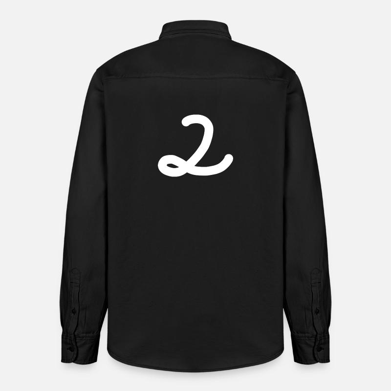 2 Numéro deux blanc - Chemise unisexe coupe décontractée bio Stanley/Stella - noir délavé