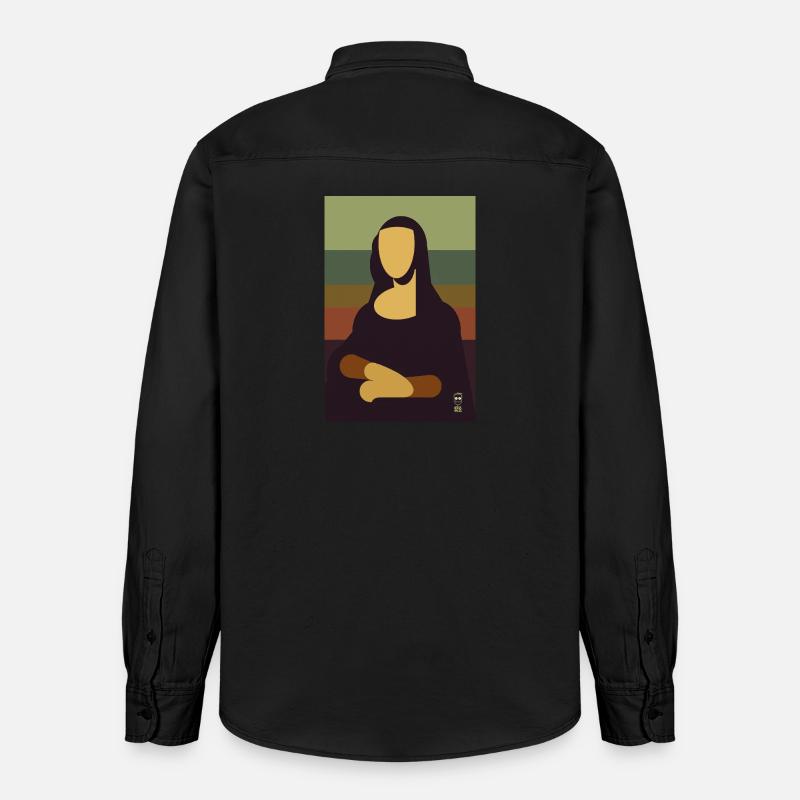 Mona Lisa - Chemise unisexe coupe décontractée bio Stanley/Stella - noir délavé
