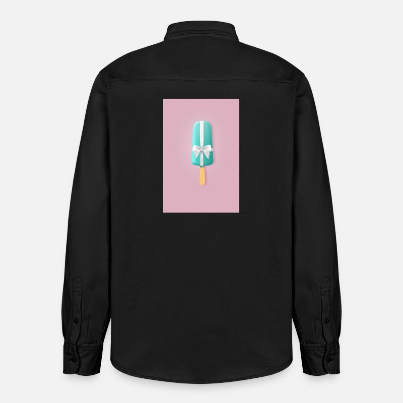 Popsicles avec nœud – Cadeau sucré - Chemise unisexe coupe décontractée bio Stanley/Stella - noir délavé