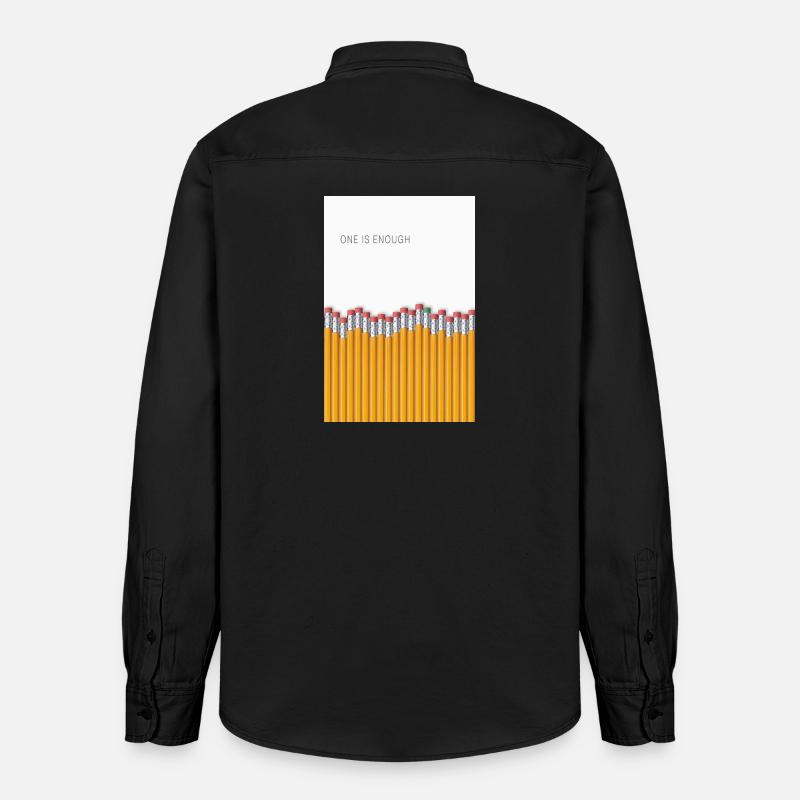 One Is Enough Statement Design - Relaxed Fit Unisex Organic Hemd von Stanley/Stella - washed Black