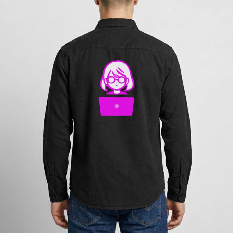 Woman with Computer Programmer Coder Relaxed Fit Unisex Organic Shirt by Stanley/Stella