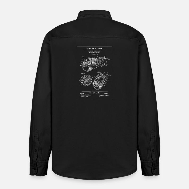Plan de la scie électrique - Chemise unisexe coupe décontractée bio Stanley/Stella - noir délavé