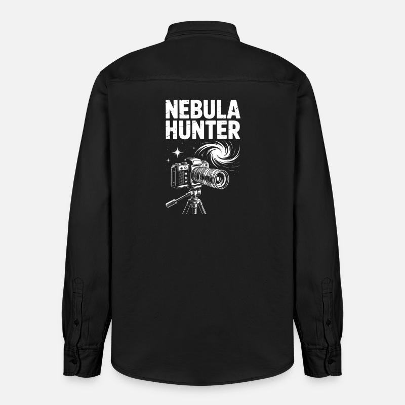 Art du télescope Nebula Hunter - Chemise unisexe coupe décontractée bio Stanley/Stella - noir délavé