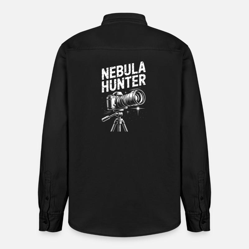 Télescope Nebula Hunter - Chemise unisexe coupe décontractée bio Stanley/Stella - noir délavé