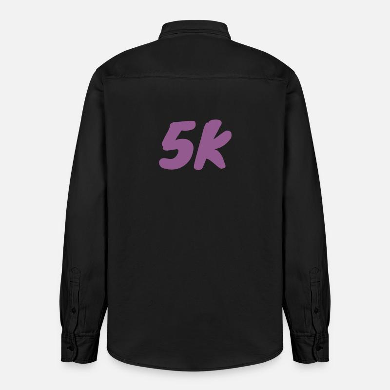 5K_langsame Läufer - Relaxed Fit Unisex Organic Hemd von Stanley/Stella - washed Black